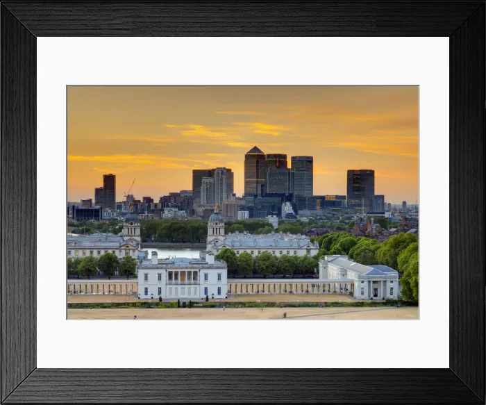 Framed Print : UK, London, Greenwich, Greenwich Park, National Maritime Musuem and Canary Wharf Framed Print : UK, London, Greenwich, Greenwich Park, National Maritime Musuem and Canary Wharf