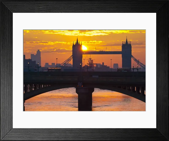 Framed Print : UK, England, London, Southwark Bridge and Tower Bridge at sunrise Framed Print : UK, England, London, Southwark Bridge and Tower Bridge at sunrise