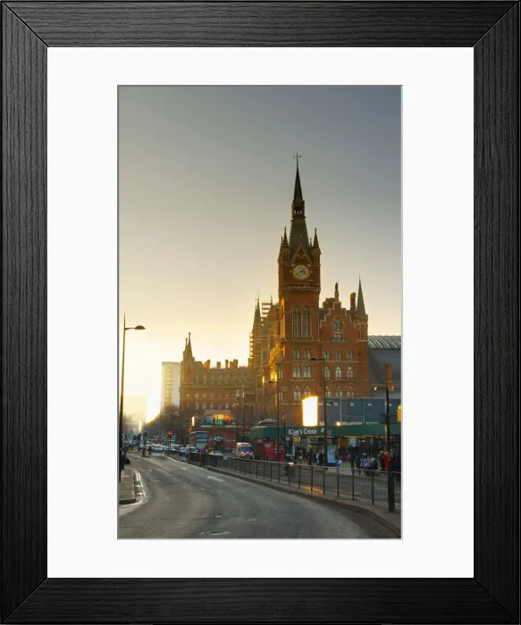 Framed Print : UK, England, London, Kings Cross Station and Midland Hotel above St. Pancras Station Framed Print : UK, England, London, Kings Cross Station and Midland Hotel above St. Pancras Station