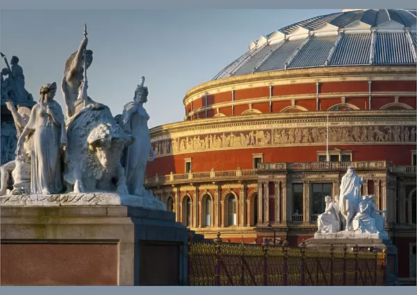 UK, London, Royal Albert Hall and Albert Memorial
