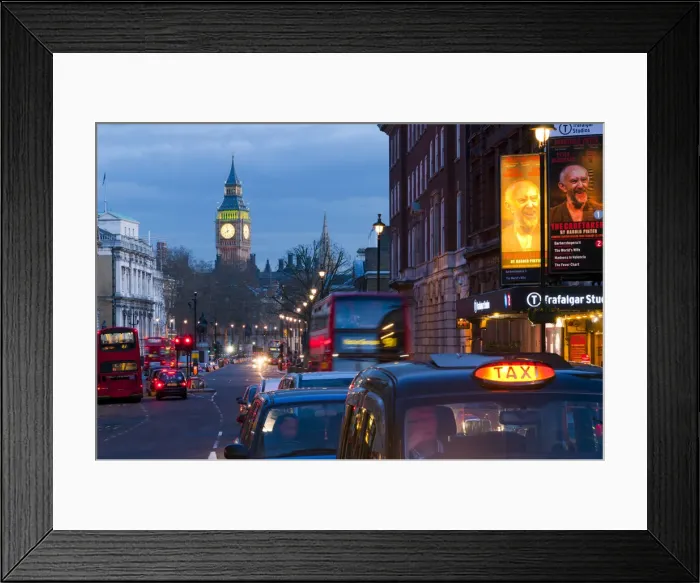 Framed Print : UK, London, Whitehall, Big Ben and Houses of Parliament