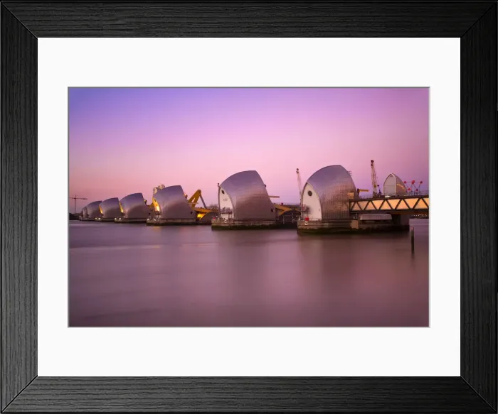 Framed Print : United Kingdom, England, London, Woolwich, Thames Barrier
