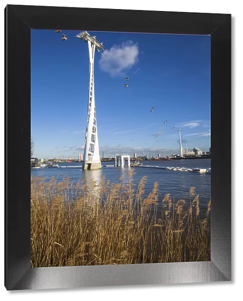 UK, England, London, View of the Emirates Air Line - or Thames cable car