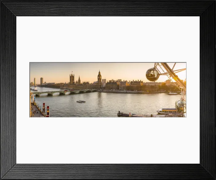 Framed Print : London Eye & Houses of Parliament, London, England, UK Framed Print : London Eye & Houses of Parliament, London, England, UK