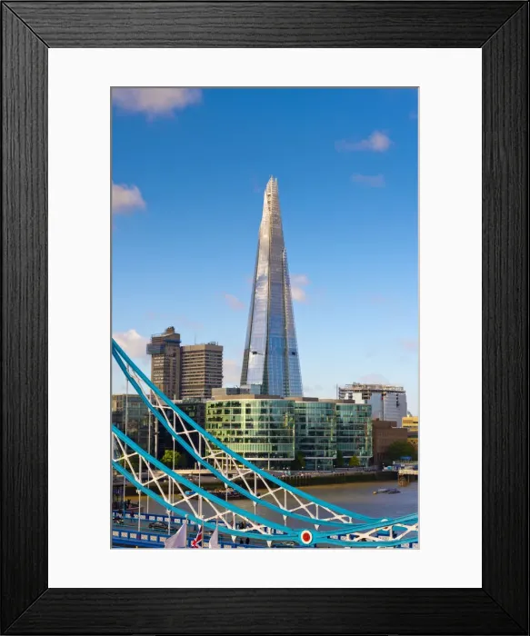 Framed Print : UK, England, London, River Thames, Tower Bridge and The Shard, by architect Renzo Piano Framed Print : UK, England, London, River Thames, Tower Bridge and The Shard, by architect Renzo Piano