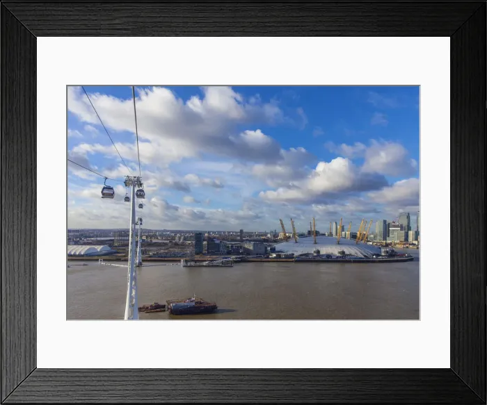 Framed Print : UK, England, London, View from the Emirates Air Line - or Thames cable car