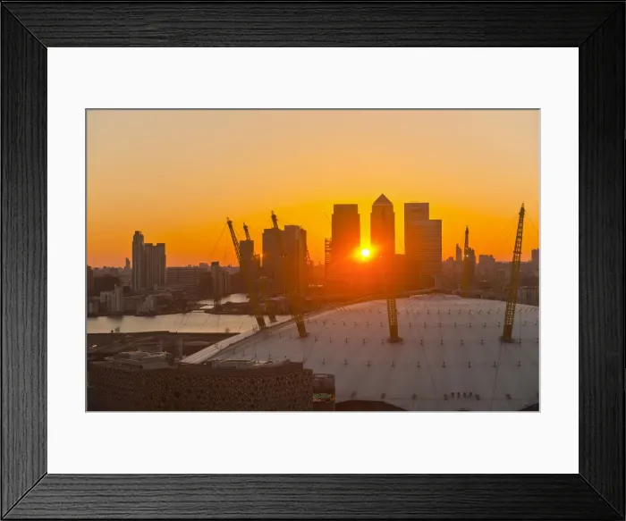 Framed Print : UK, England, London, River Thames, O2 Arena (formerly Millennium Dome) and Canary