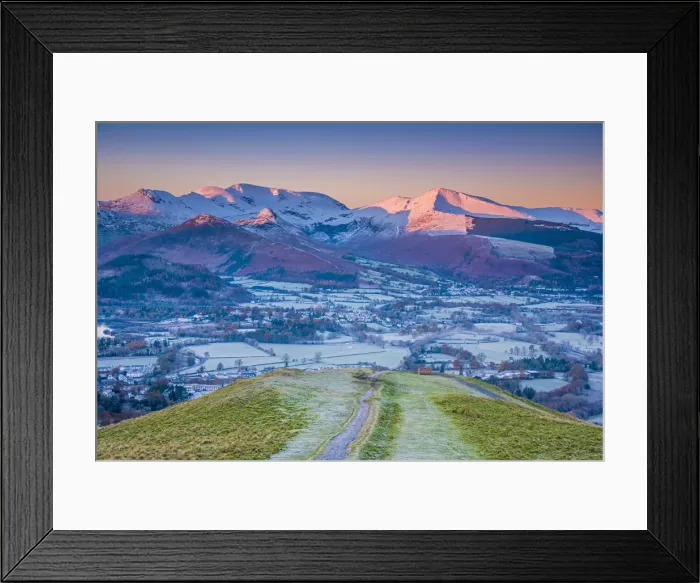Framed Print : UK, England, Cumbria, Lake District, footpath overlooking Keswick from Latrigg Framed Print : UK, England, Cumbria, Lake District, footpath overlooking Keswick from Latrigg