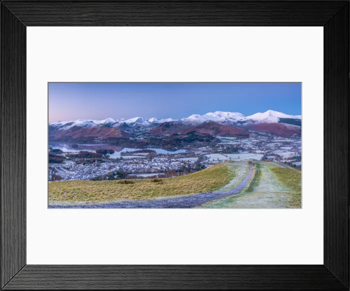 Framed Print : UK, England, Cumbria, Lake District, footpath overlooking Keswick from Latrigg Framed Print : UK, England, Cumbria, Lake District, footpath overlooking Keswick from Latrigg