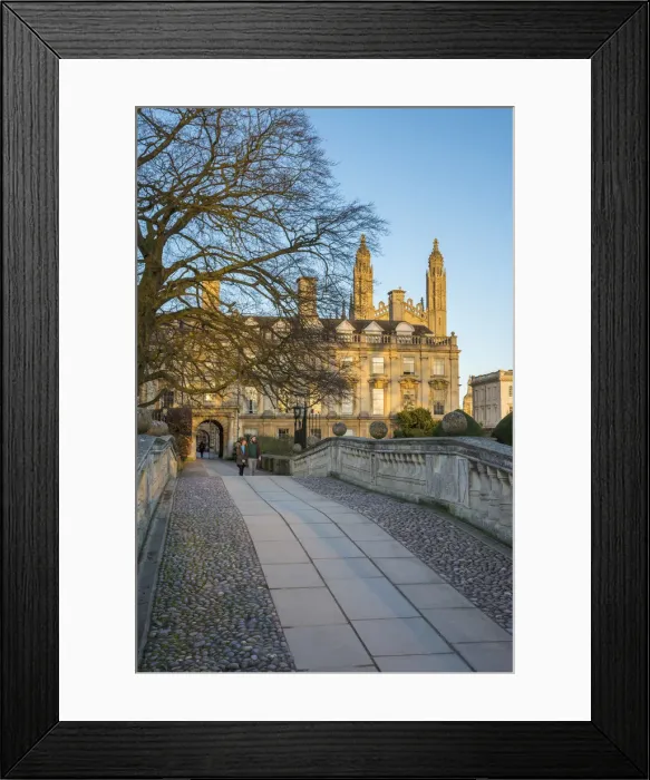 Framed Print : UK, England, Cambridge, Clare College and Clare College Bridge over River Cam Framed Print : UK, England, Cambridge, Clare College and Clare College Bridge over River Cam