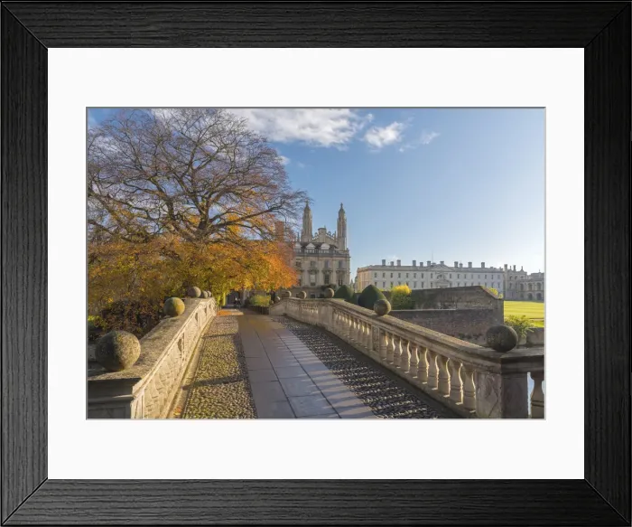 Framed Print : UK, England, Cambridge, Clare College and Clare College Bridge over River Cam Framed Print : UK, England, Cambridge, Clare College and Clare College Bridge over River Cam