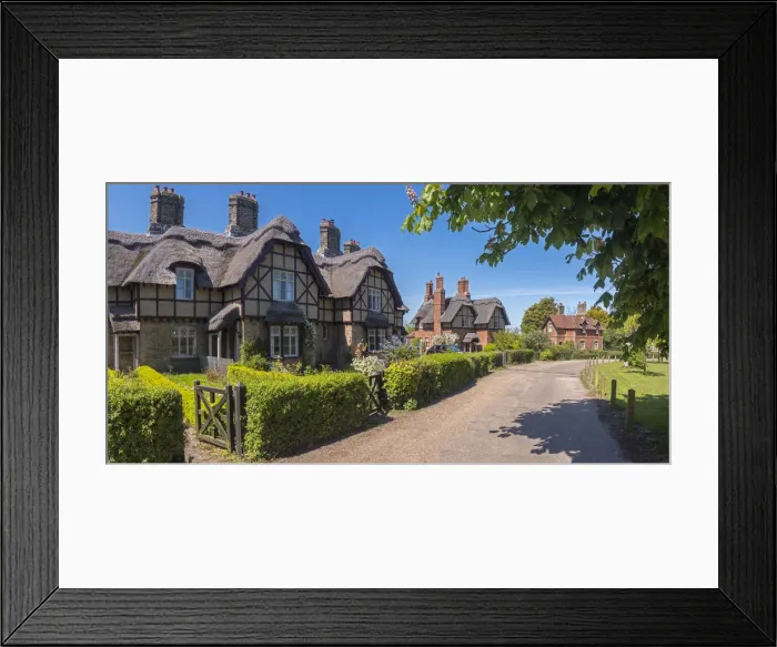 Framed Print : UK, England, Suffolk, Somerleyton, Thatched Cottages Framed Print : UK, England, Suffolk, Somerleyton, Thatched Cottages