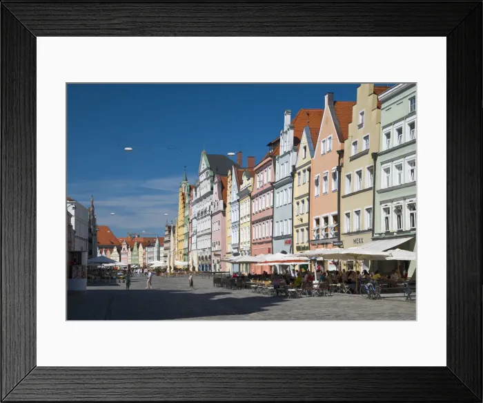 Framed Print : Germany, Bavaria (Bayern), Landshut, Altstadt