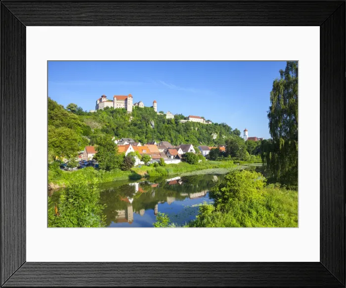Framed Print : The picturesque Harburg Castle & Village, Harburg, Bavaria, Germany