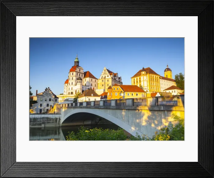 Framed Print : Neuburg Castle Illuminated at Sunrise, Neuburg, Neuburg-Schrobenhausen, Bavaria, Germany Framed Print : Neuburg Castle Illuminated at Sunrise, Neuburg, Neuburg-Schrobenhausen, Bavaria, Germany