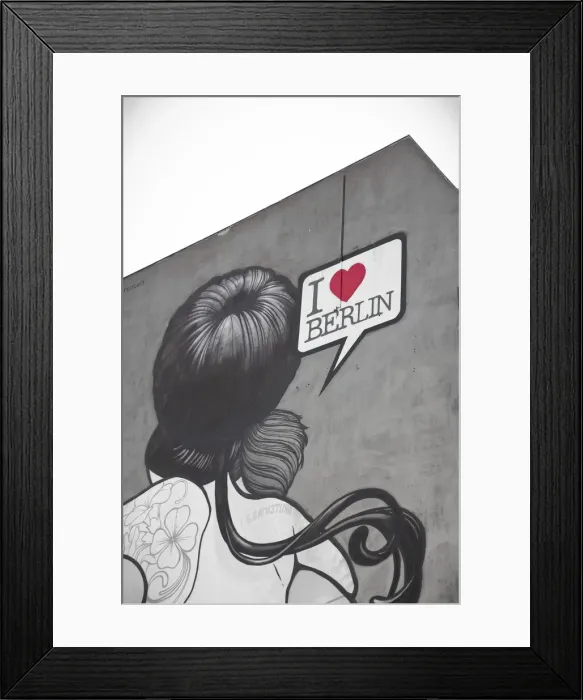 Framed Print : I Love Berlin mural on building, Berlin, Germany Framed Print : I Love Berlin mural on building, Berlin, Germany