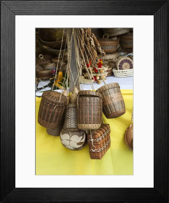 Framed Print : Dominica, Kalinago Barana Aute, Carib Heritage Village, souvenirs Framed Print : Dominica, Kalinago Barana Aute, Carib Heritage Village, souvenirs