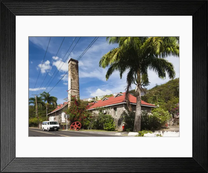 Framed Print : Dominica, Roseau, old sugar mill arts complex Framed Print : Dominica, Roseau, old sugar mill arts complex