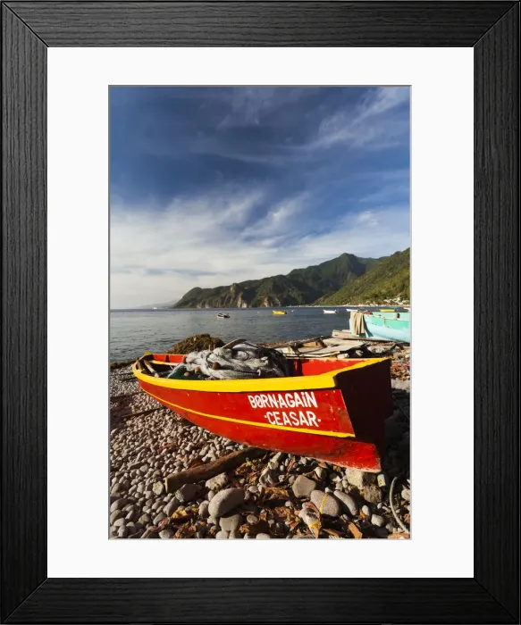 Framed Print : Dominica, Scotts Head, town harbor Framed Print : Dominica, Scotts Head, town harbor