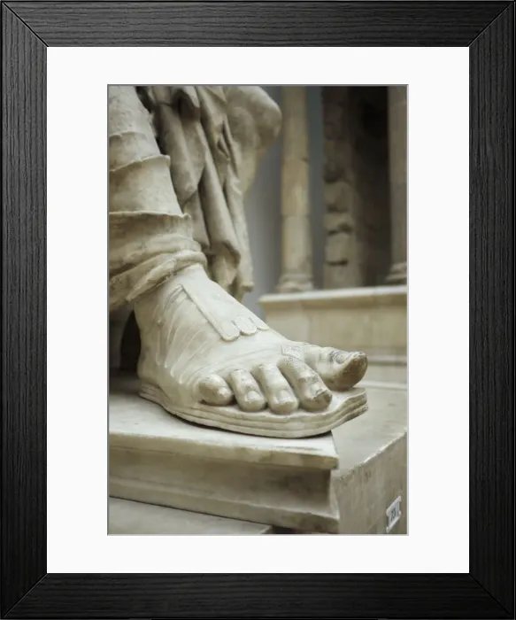 Framed Print : Foot from a stone statue, Pergamon Museum, Berlin, Germany Framed Print : Foot from a stone statue, Pergamon Museum, Berlin, Germany