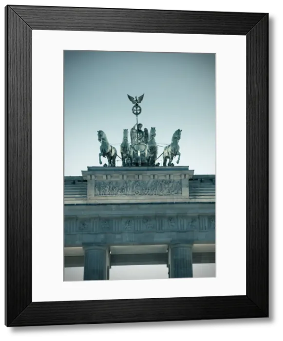 Framed Print : Quadriga statue on top of the Brandenburg Gate, Berlin, Germany Framed Print : Quadriga statue on top of the Brandenburg Gate, Berlin, Germany