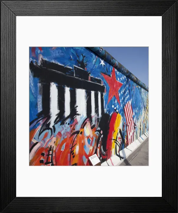 Framed Print : Eastside gallery (Berlin Wall), Muhlenstrasse, Berlin, Germany