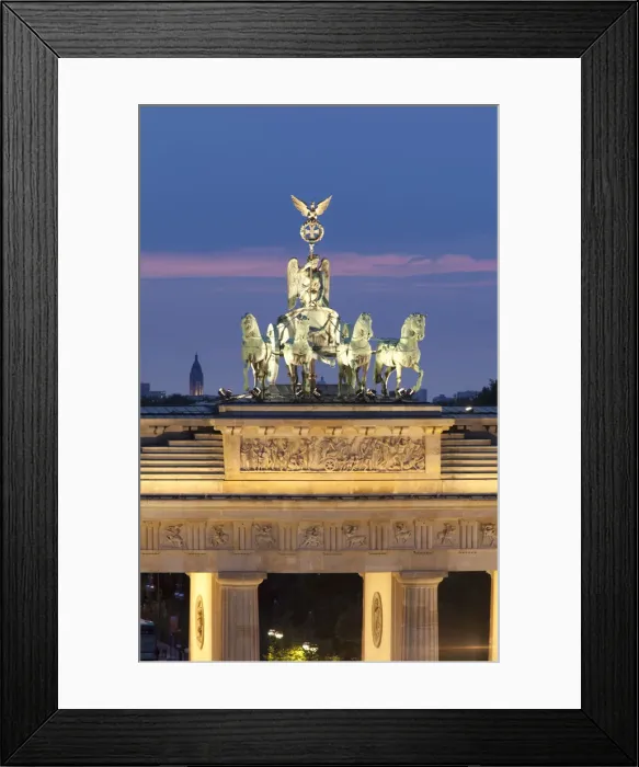 Framed Print : Quadriga statue on top of the Brandenburg Gate, Berlin, Germany Framed Print : Quadriga statue on top of the Brandenburg Gate, Berlin, Germany