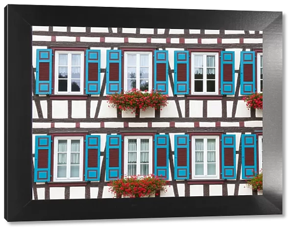 Facade of picturesque Half Timbered building in Schiltachs Altstad (Old Town)