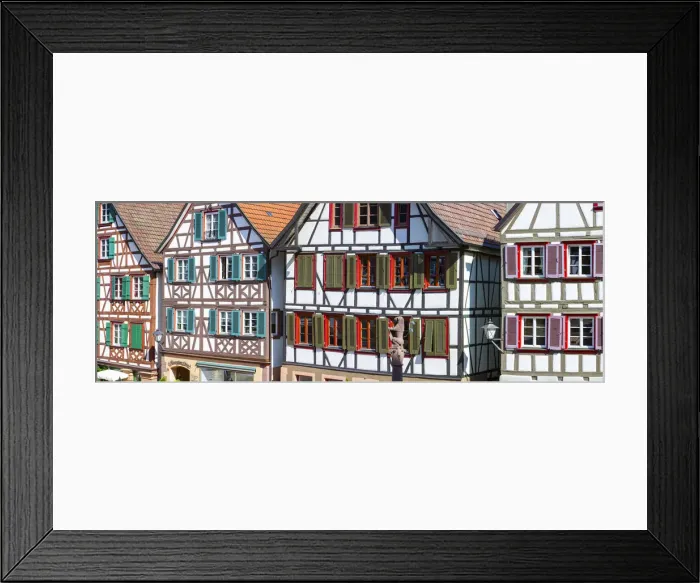Framed Print : Traditional Half Timbered buildings in Schiltachs Picturesque Medieval Altstad Framed Print : Traditional Half Timbered buildings in Schiltachs Picturesque Medieval Altstad