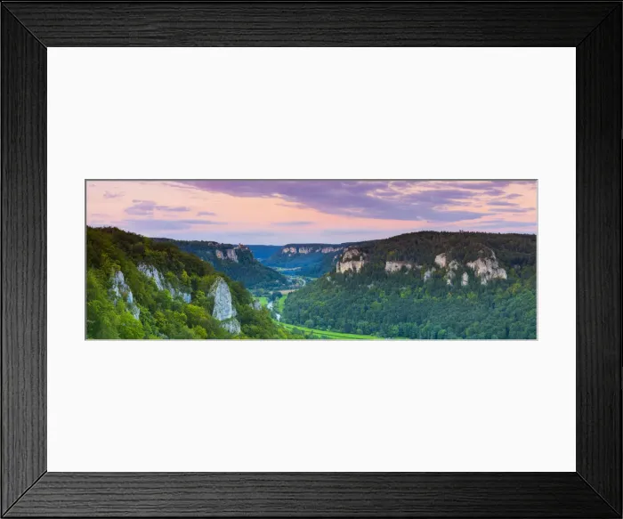 Framed Print : Elevated view towards Werenwag Castle over the picturesque Danube Valley, Swabia Framed Print : Elevated view towards Werenwag Castle over the picturesque Danube Valley, Swabia