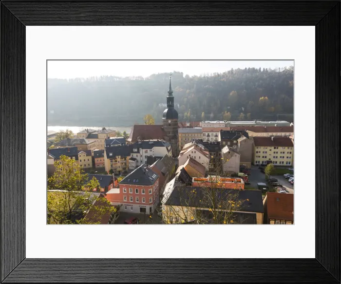 Framed Print : Bad Schandau, Elbe river, Saxon Switzerland, Saxony, Germany Framed Print : Bad Schandau, Elbe river, Saxon Switzerland, Saxony, Germany