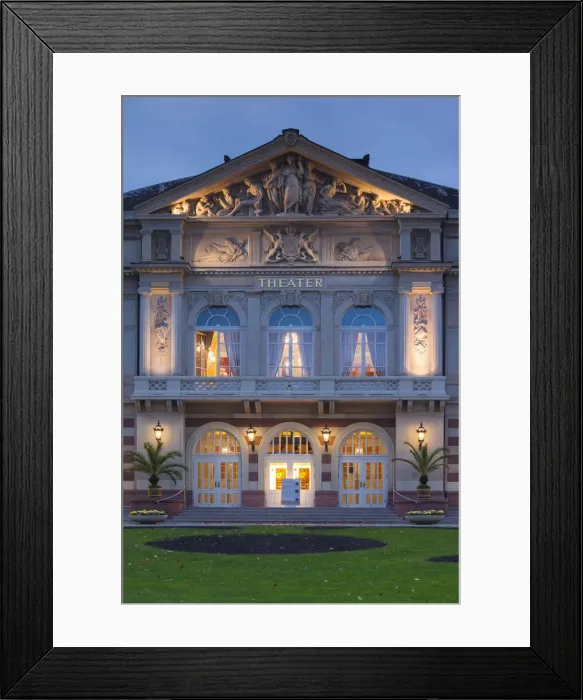 Framed Print : Germany, Baden-Wurttemburg, Baden-Baden, Theater, exterior