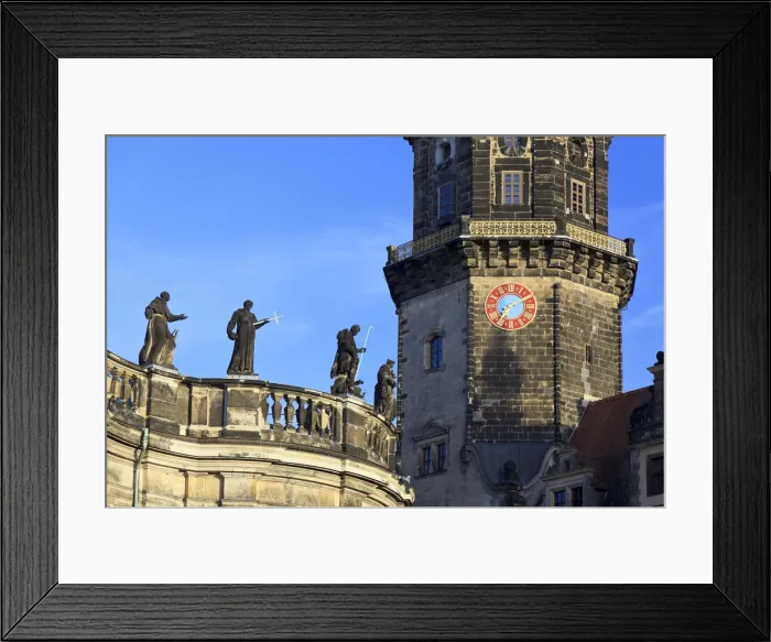 Framed Print : Germany, Saxony, Dresden, Old town and Theateplatz square Framed Print : Germany, Saxony, Dresden, Old town and Theateplatz square