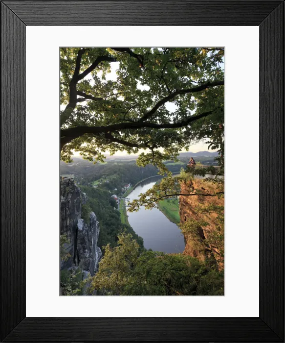 Framed Print : Germany, Saxony, Dresden, Saxon Switzerland National Park (Sachsische schweiz), Bastei