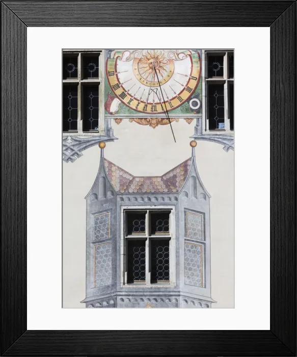 Framed Print : Germany, Bavaria, Fussen, Hohes Schloss Castle, detail