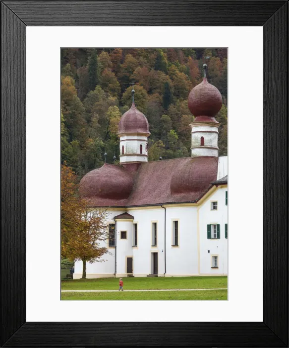 Framed Print : Germany, Bavaria, Konigsee, St. Bartholoma, St. Bartholoma chapel, fall Framed Print : Germany, Bavaria, Konigsee, St. Bartholoma, St. Bartholoma chapel, fall