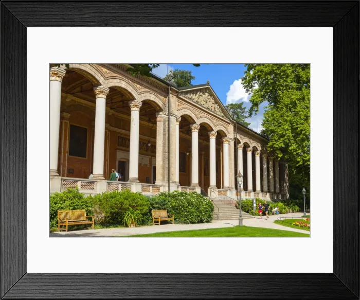 Framed Print : The Trinkhalle (pump house) Colonnade, Baden-Baden, Black Forest, Baden Wurttemberg Framed Print : The Trinkhalle (pump house) Colonnade, Baden-Baden, Black Forest, Baden Wurttemberg