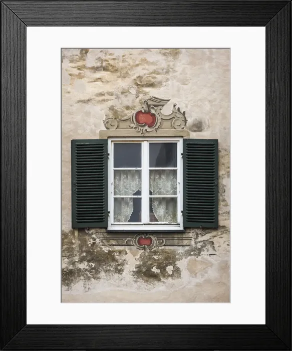 Framed Print : Germany, Bavaria, Fussen, window detail Framed Print : Germany, Bavaria, Fussen, window detail
