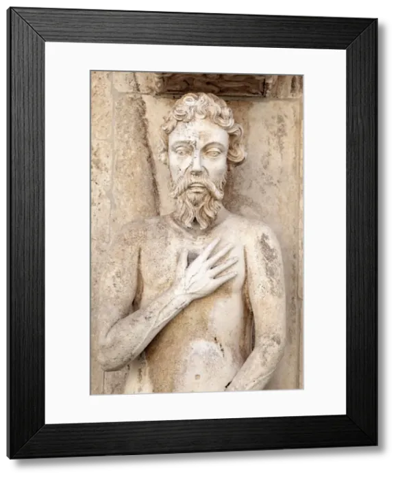 Framed Print : Statue of Adam, Cathedral of St. James, Sibenik, Dalmatia, Croatia Framed Print : Statue of Adam, Cathedral of St. James, Sibenik, Dalmatia, Croatia