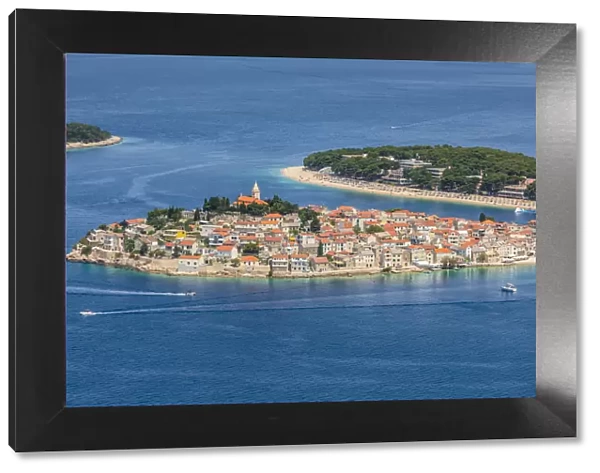 An Elevated View of Primosten, Croatia, Dalmatian Coast, Europe