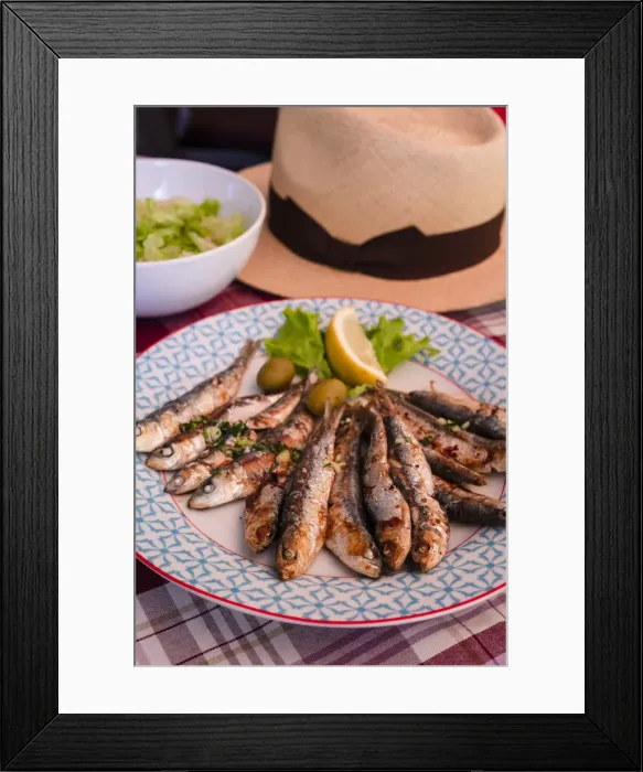 Framed Print : Grilled Sardines, Croatia, Europe