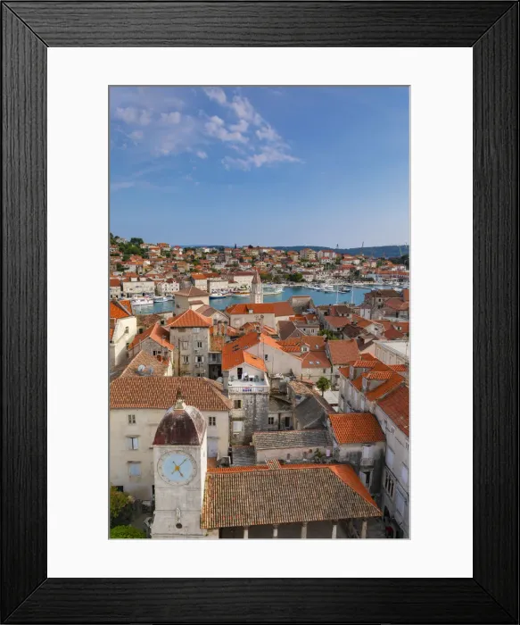 Framed Print : Elevated View Over Trogir, Trogir, Dalmatian Coast, Croatia, Europe Framed Print : Elevated View Over Trogir, Trogir, Dalmatian Coast, Croatia, Europe