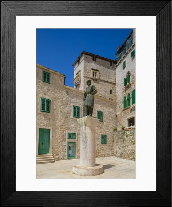 Framed Print : Statue of Giorgio da Sebenico, Sibenik, Dalmatian Coast, Croatia, Europe Framed Print : Statue of Giorgio da Sebenico, Sibenik, Dalmatian Coast, Croatia, Europe