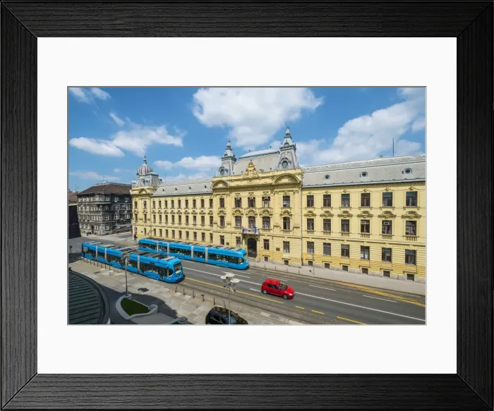Framed Print : Croatian Railways building opposite the Hotel Esplande, Mihanoviceva Ul, Zagreb, Croatia Framed Print : Croatian Railways building opposite the Hotel Esplande, Mihanoviceva Ul, Zagreb, Croatia