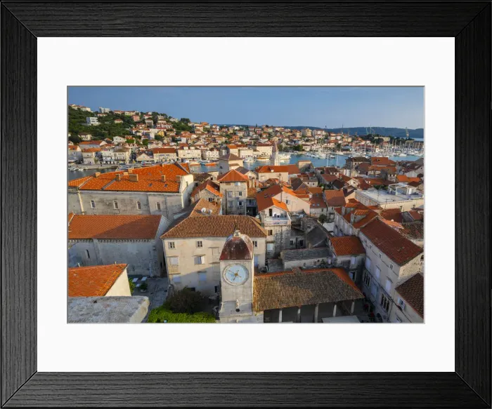 Framed Print : Elevated View Over Trogir, Trogir, Dalmatian Coast, Croatia, Europe Framed Print : Elevated View Over Trogir, Trogir, Dalmatian Coast, Croatia, Europe