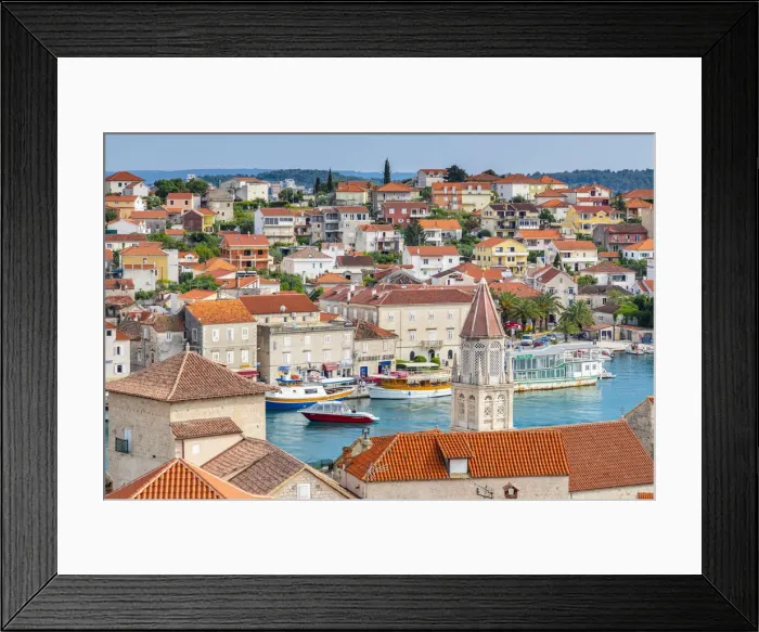 Framed Print : Elevated View Over Trogir, Trogir, Dalmatian Coast, Croatia, Europe Framed Print : Elevated View Over Trogir, Trogir, Dalmatian Coast, Croatia, Europe