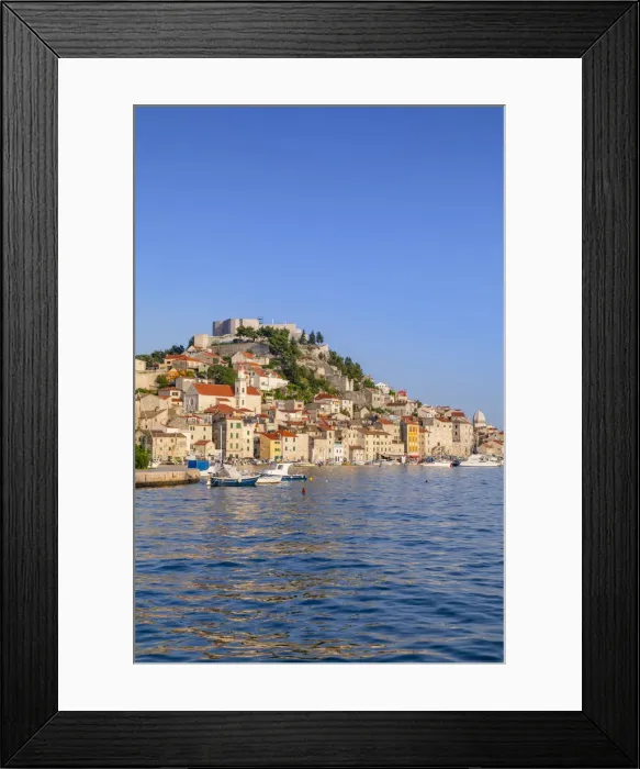 Framed Print : St. Michaels Fortress and Sibenik Harbour, Sibenik, Dalmatian Coast, Croatia, Europe Framed Print : St. Michaels Fortress and Sibenik Harbour, Sibenik, Dalmatian Coast, Croatia, Europe