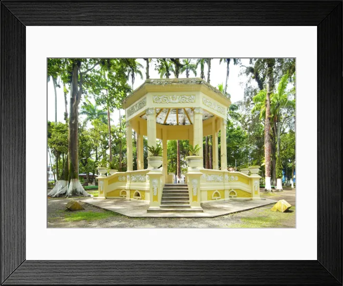 Framed Print : Costa Rcia, Puerto Limon, Parque Vargas, Neoclassic Kiosk, Built In 1911, Art Noveau Framed Print : Costa Rcia, Puerto Limon, Parque Vargas, Neoclassic Kiosk, Built In 1911, Art Noveau