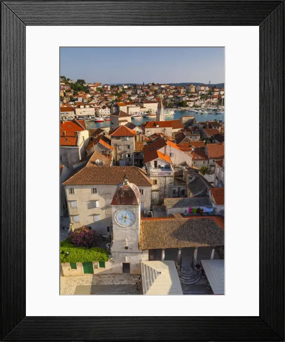 Framed Print : Elevated View Over Trogir, Trogir, Dalmatian Coast, Croatia, Europe Framed Print : Elevated View Over Trogir, Trogir, Dalmatian Coast, Croatia, Europe