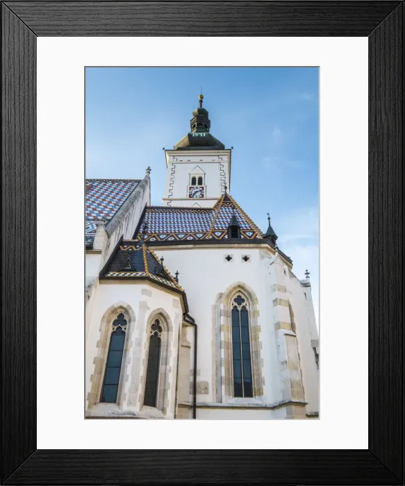 Framed Print : St. Marks Church, Old Town, Zagreb, Croatia